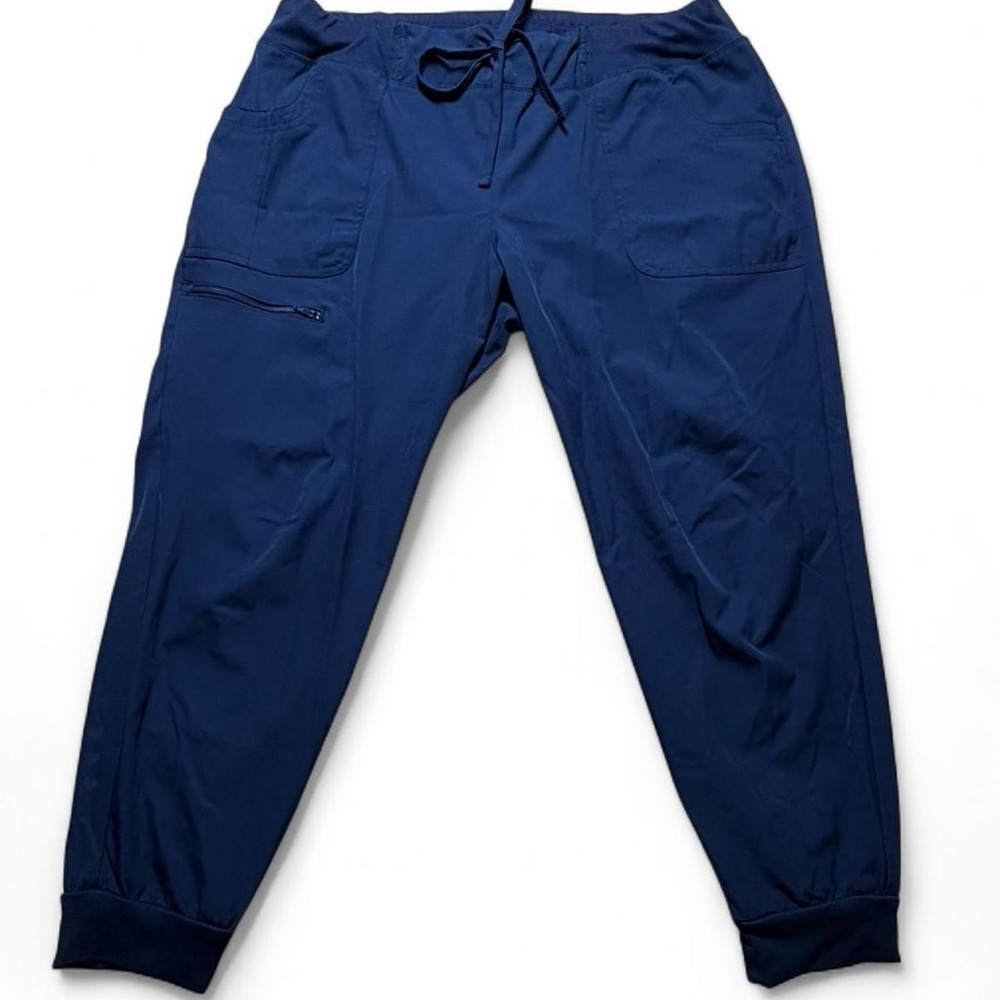 Women's Navy Scrub Joggers – XL Petite | Soft Stretch Medical Pants
